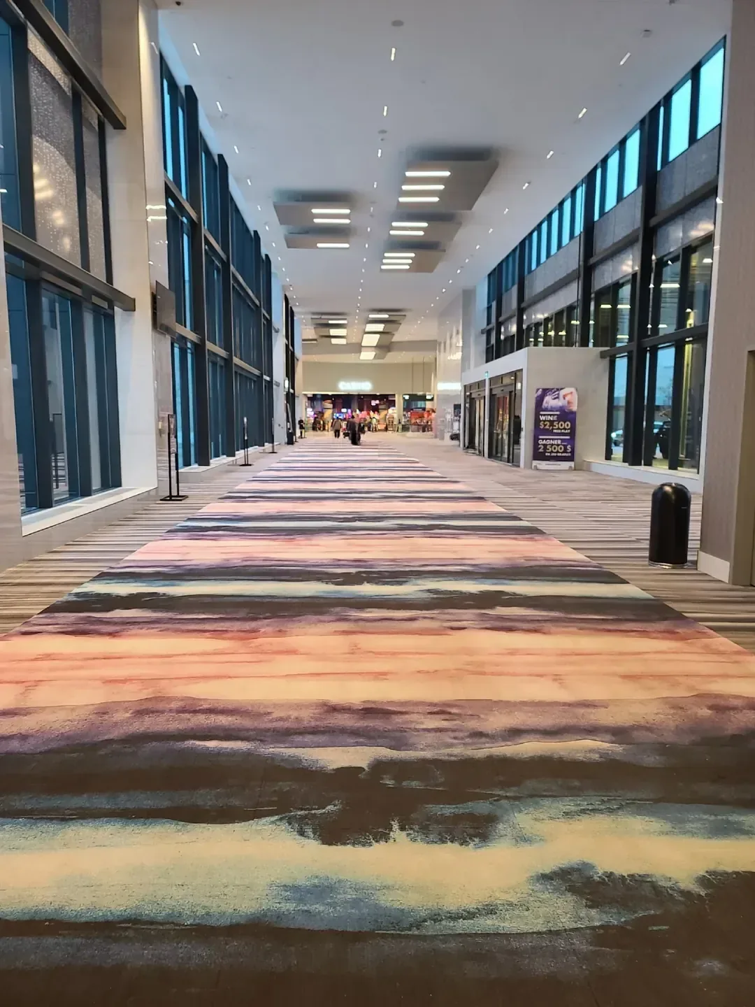 Hotel at Great Canadian Casino Resort Toronto, Etobicoke — the carpeted lobby walkway